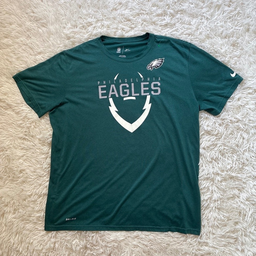 Nike NFL Philadelphia Eagles Dri-FIT Shirt Mens XL Green Short Sleeve Tee